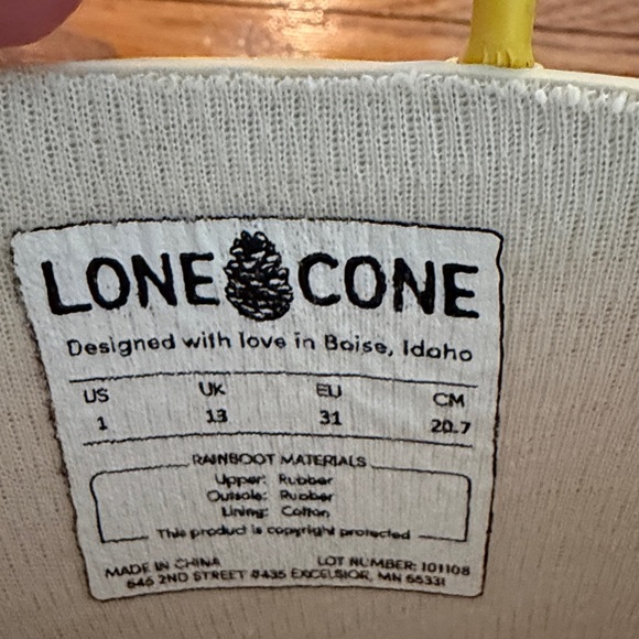 LONECONE Kids Colorful Striped Rain Boots - Picture 2 of 7